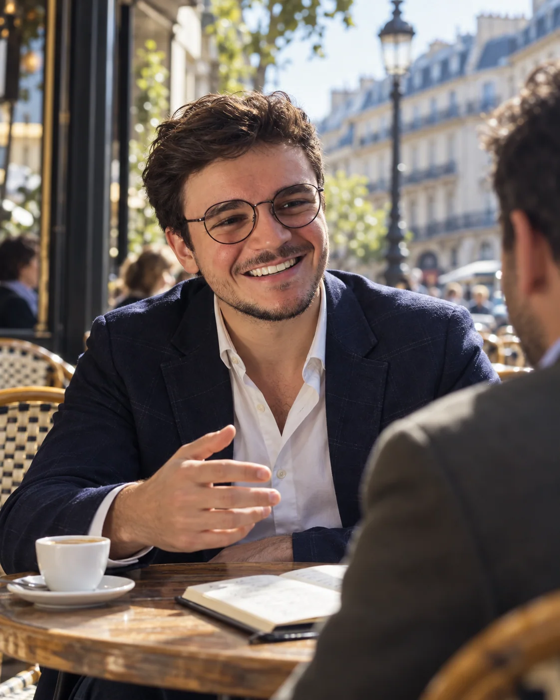 Côté humain : Charles Ouzeau en rendez-vous à une terrasse de café